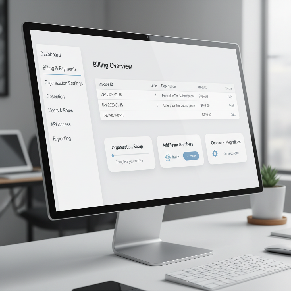 Organization Admin UI